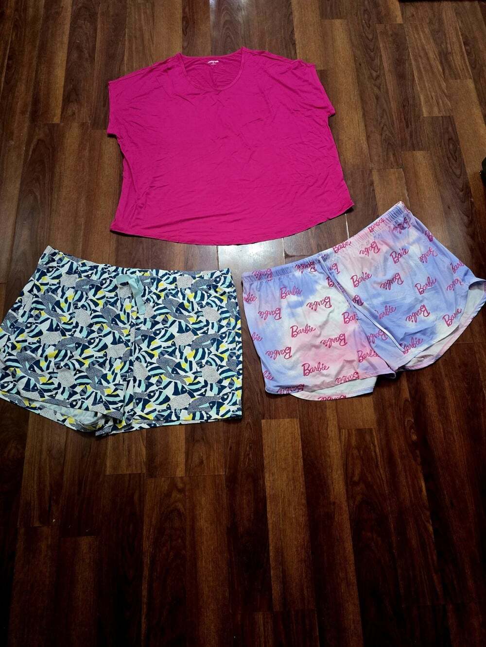 Set Barbie, Landsend PJ Shorts & Top,Plus Comfort Relax Lounge Wear Cotton Blend